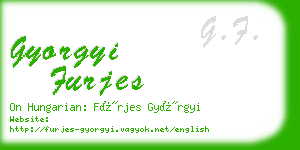 gyorgyi furjes business card